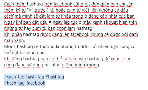 7. So sánh hashtag trên các nền tảng khác