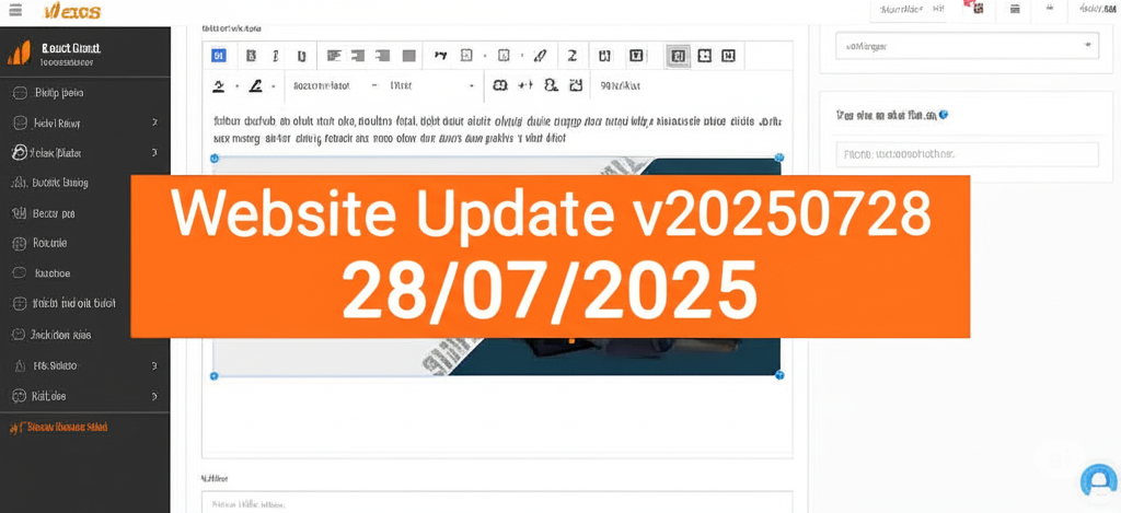 [Website] - Thông báo bản cập nhật quản trị nền tảng Zozo Website v20250728