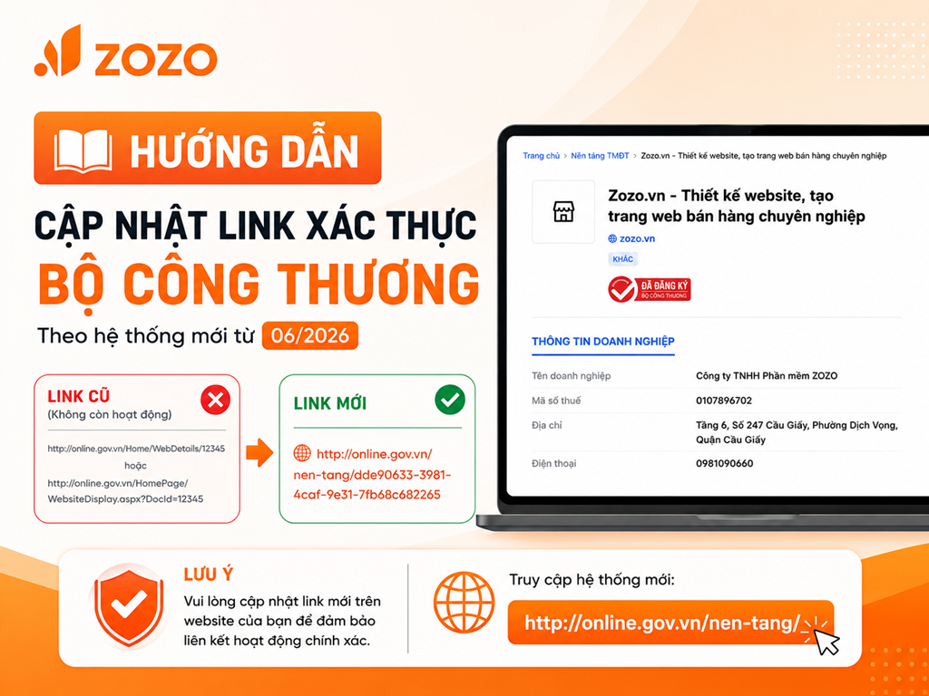Hướng dẫn cập nhật đường dẫn xem website đã xác thực Bộ Công Thương theo hệ thống mới - T6.2026