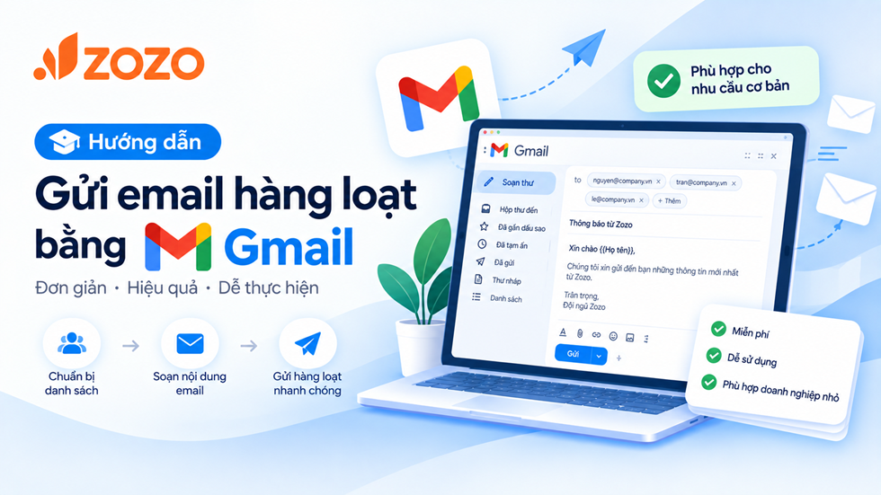 Gửi email hàng loạt bằng Gmail dùng ô BCC để ẩn danh sách người nhận