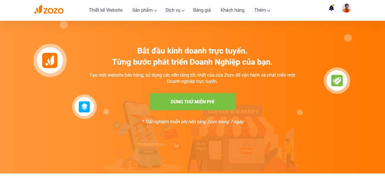 Zozo - Nền tảng Website bán hàng chuyên nghiệp